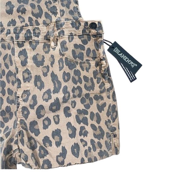NWT! Blank NYC Catwalk Leopard Print Shortalls - Size 27 - Picture 6 of 10